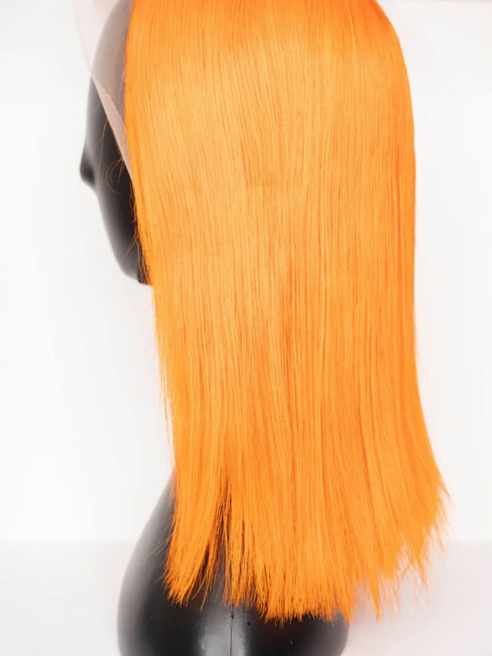 Vibrant Orange Straight Wig – Unbranded Women’s Hair 100% human hair Bob Wig